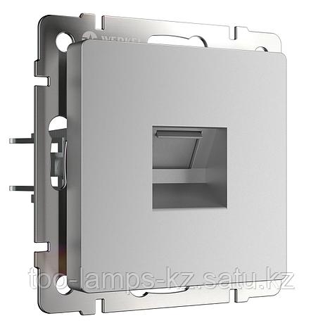 Розетка Ethernet RJ-45 (серебряный) WL06-RJ-45, Werkel, фото 2