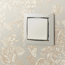 Выключатель одноклавишный проходной (слоновая кость) WL03-SW-1G-2W-ivory, Werkel, фото 2