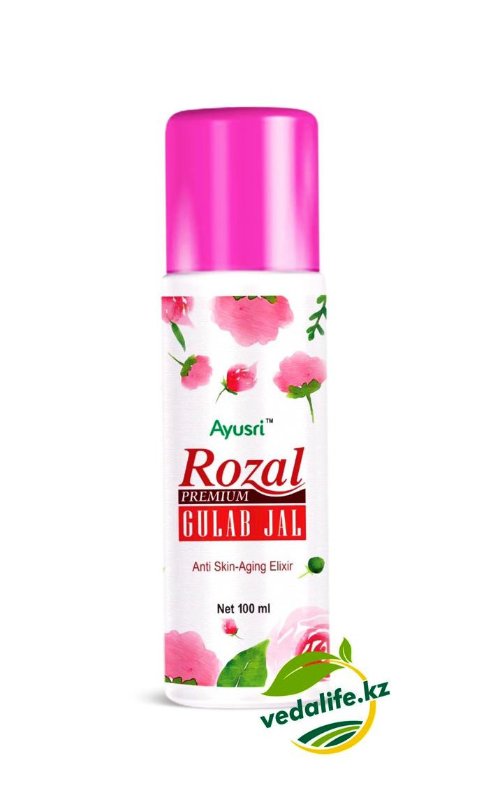 Розовая вода для лица (Rozal Gulab Jal AYUSRI), 100 мл - фото 1 - id-p89910257
