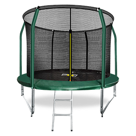 ARLAND Батут премиум 10FT с внутренней страховочной сеткой и лестницей (Dark green)