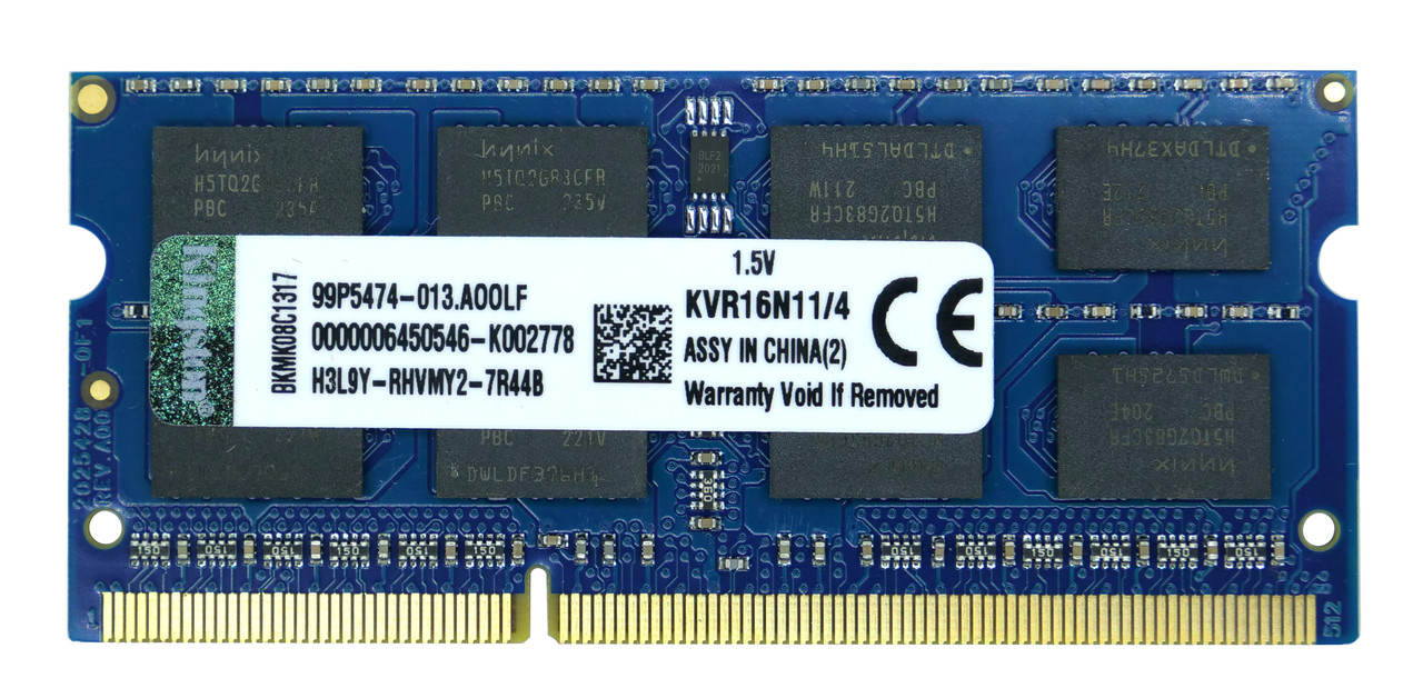 Оперативная память SODIMM DDR3 4GB Kingston KVR16S11/4