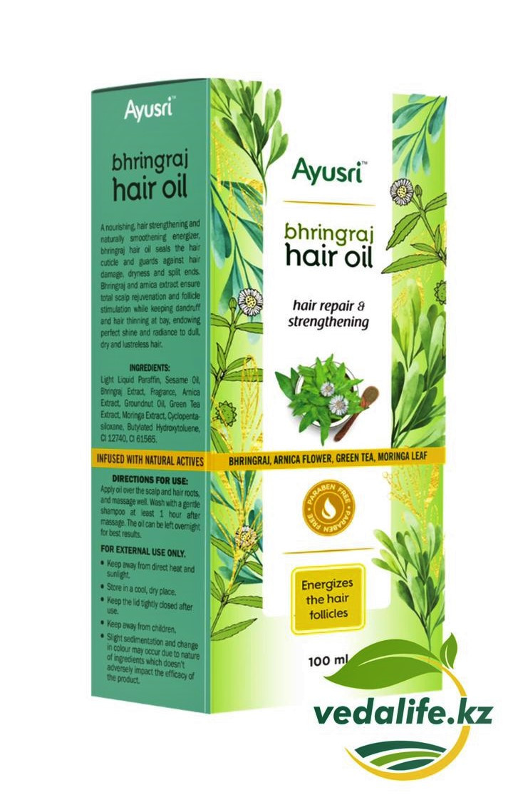 Масло для восстановления и укрепления волос Бринградж (Bringraj hair oil AYUSRI), 100 мл - фото 1 - id-p89913653