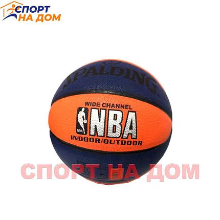 Баскетбольный мяч Spalding NBA (сине-оранжевый), фото 2