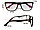 Компьютерные очки хамелеоны с тоненькой душкой с эмблемой узкая оправа матовая Plazma черные, фото 2