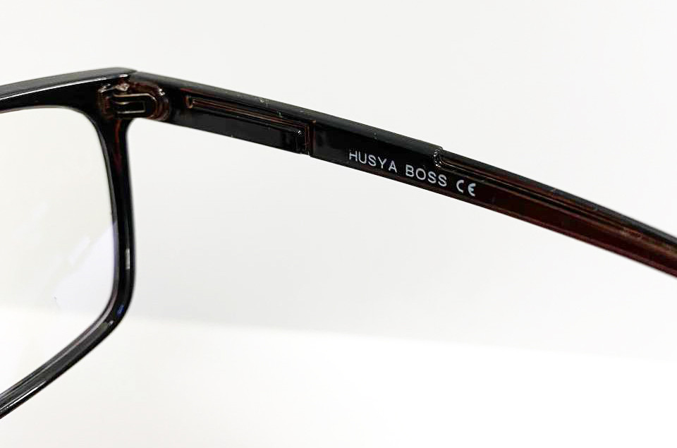 Компьютерные очки хамелеоны с тоненькой душкой узкая оправа глянцевая Husya boss черные - фото 7 - id-p89914843