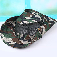 Шляпа для рыбалки охоты и походов трансформирующаяся с ветрозащитной веревкой камуфляж