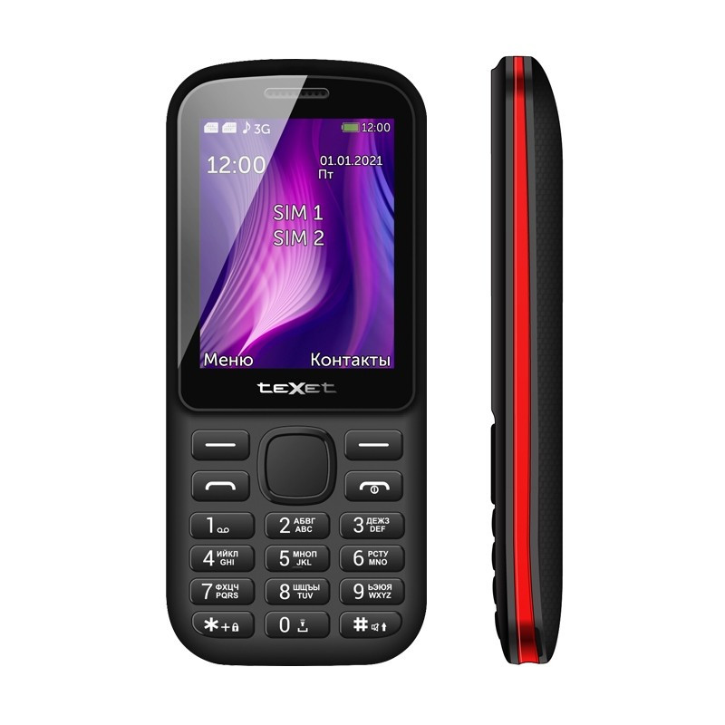 Мобильный телефон Texet TM-221 черно-красный, фото 1