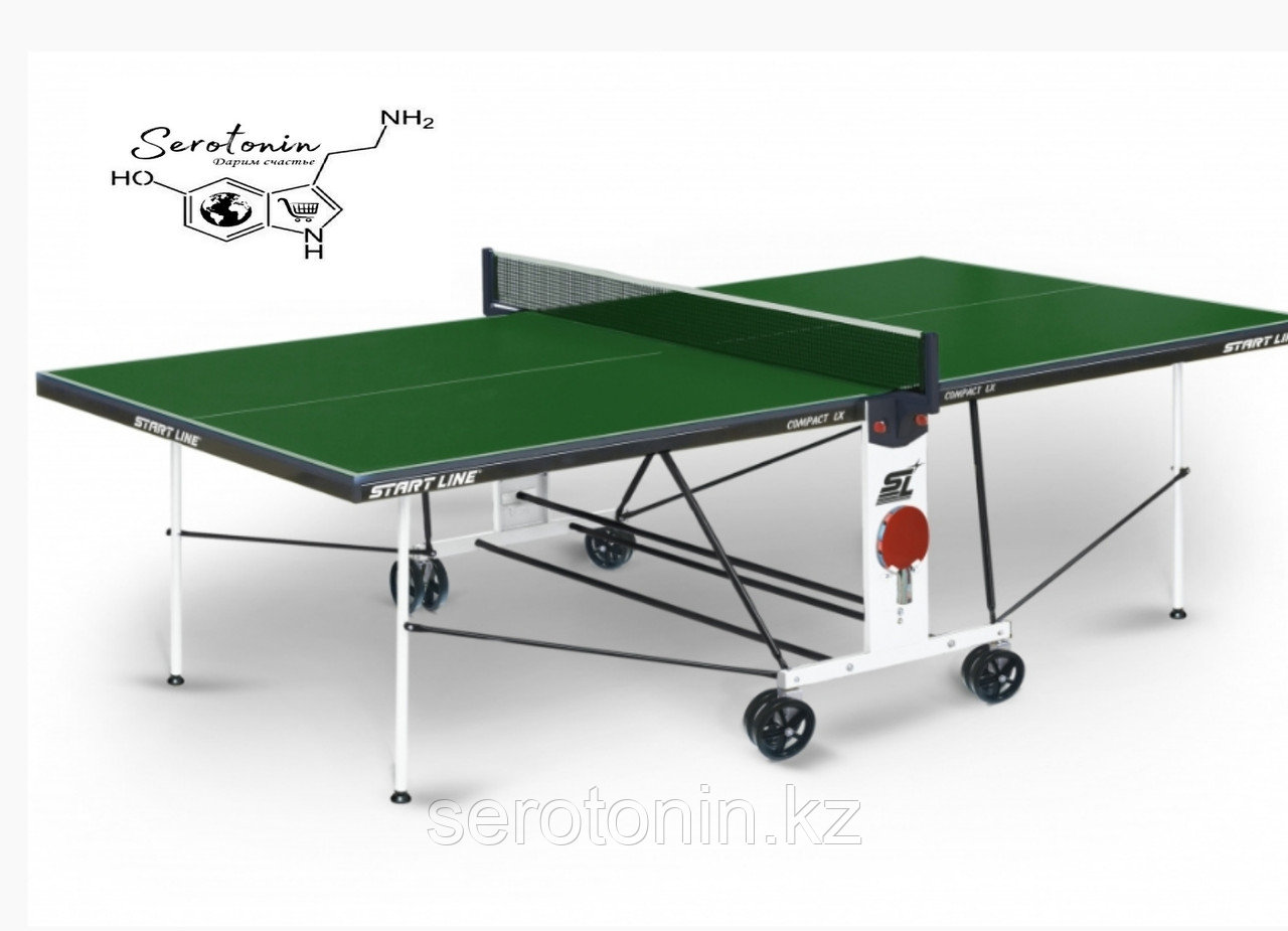Теннисный стол Compact LX green с сеткой - фото 1 - id-p89915405
