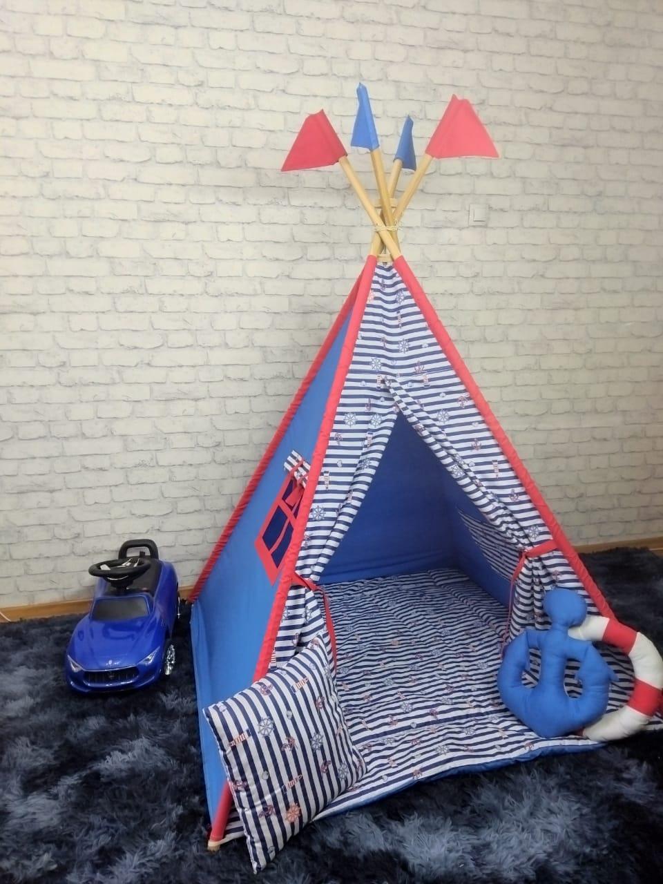 Детская палатка вигвам 4х гранный Моряк