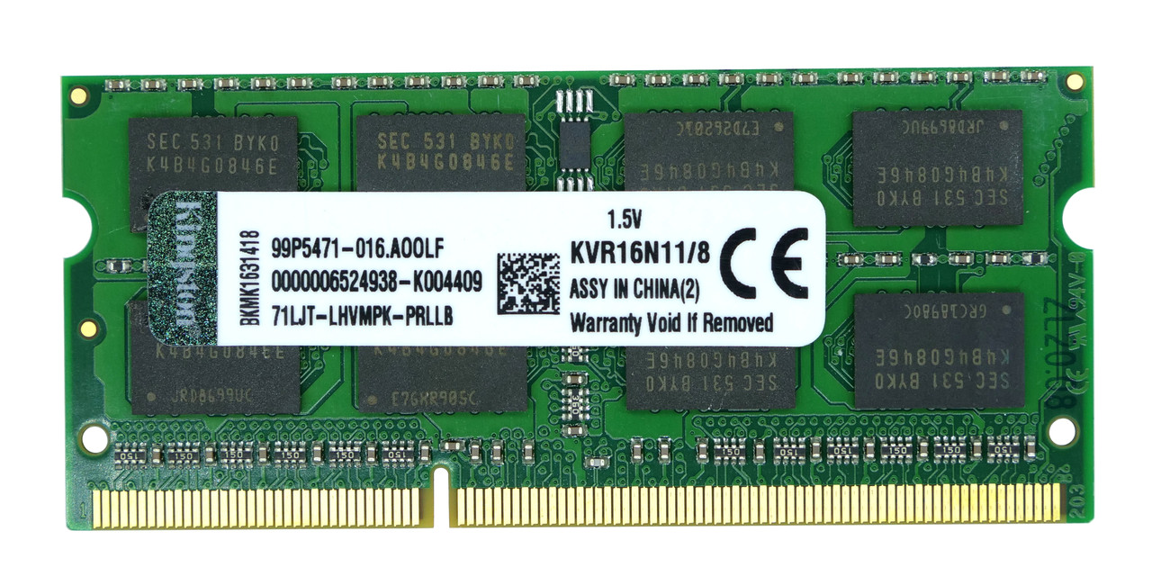 Оперативная память SODIMM DDR3 8GB Kingston KVR16N11/8