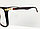Компьютерные очки хамелеоны с тоненькой душкой с золотистой вставкой узкая оправа матовая Plazma черные, фото 7