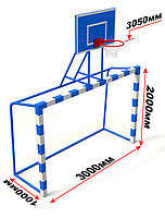 Ворота с баскетбольным щитом из оргстекла, размер 120*80см - фото 3 - id-p89943045