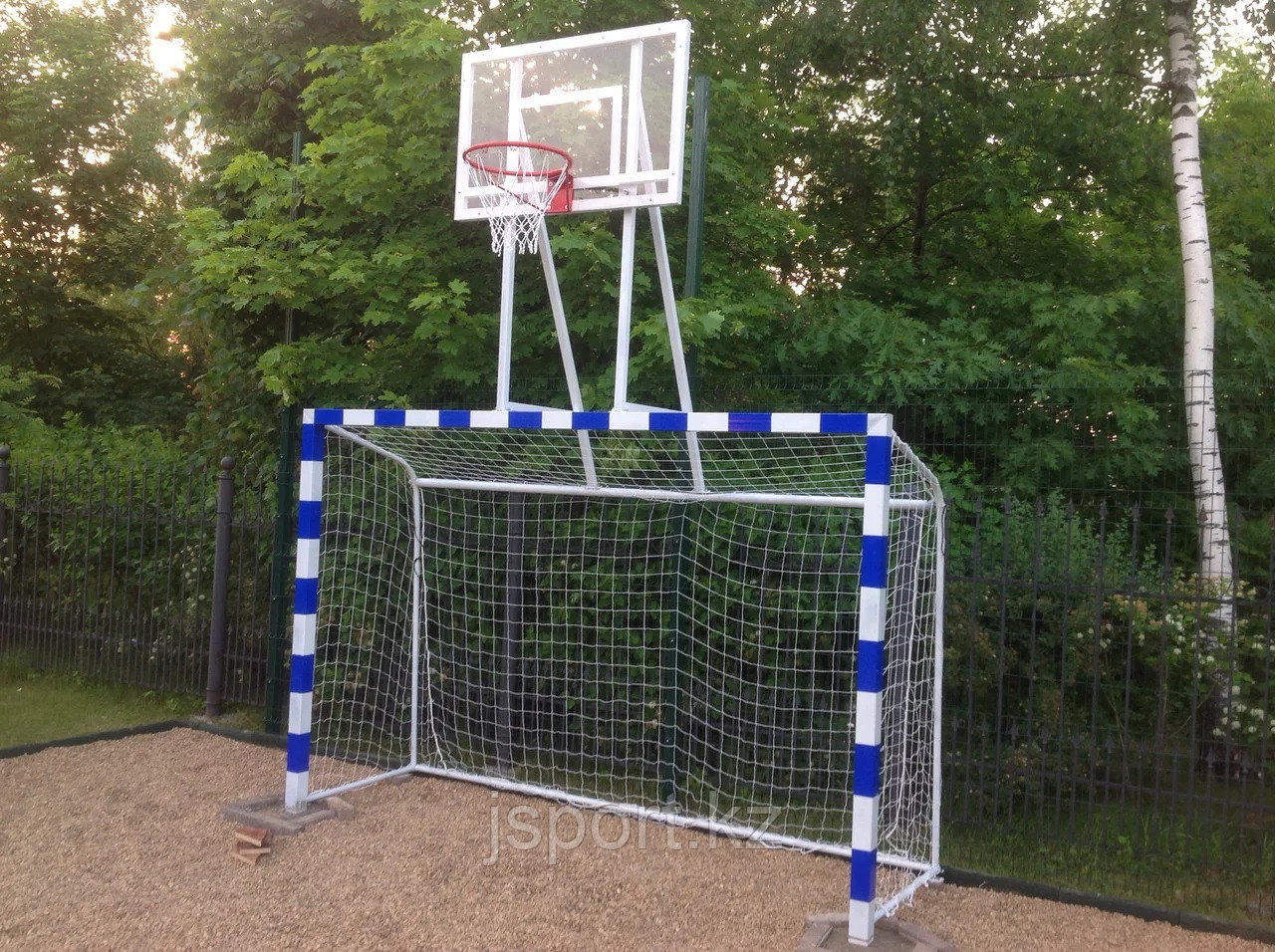 Ворота с баскетбольным щитом из оргстекла, размер 120*80см - фото 2 - id-p89943045