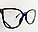 Компьютерные очки хамелеоны с тоненькой душкой Кошачья оправа глянцевая O`NeeiLL черно-коричневые, фото 3