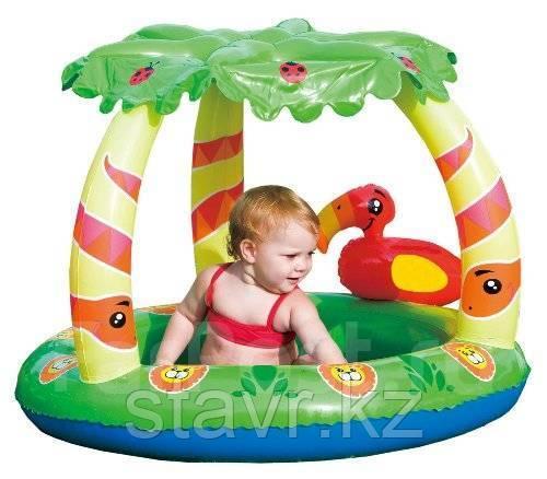 Надувной бассейн детский "Джунгли" с навесом Код 52179 - фото 1 - id-p89943762