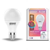 Лампа Gauss Smart Home A60 8,5W 806lm 2700-6500К E27 RGBW