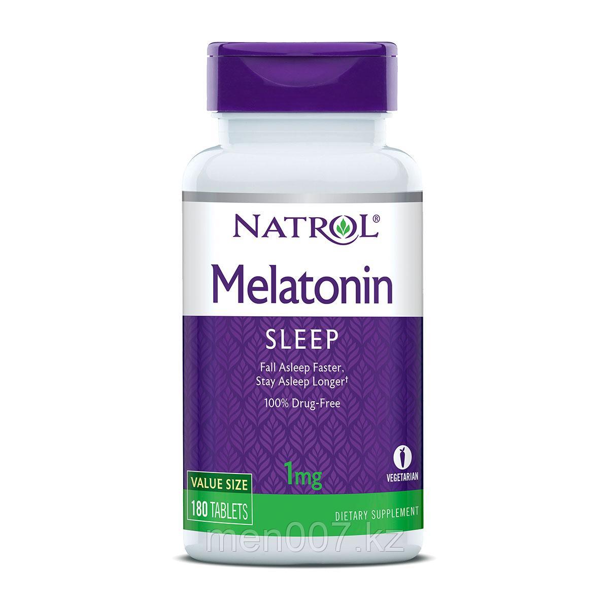 БАД Мелатонин, 1 мг (180 таблеток) Natrol