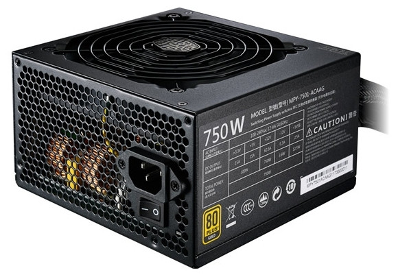 Блок питания CoolerMaster MWE GOLD 750 V2 500-750W Full Modular, Active PFC, вент.12 см 80+ GOLD