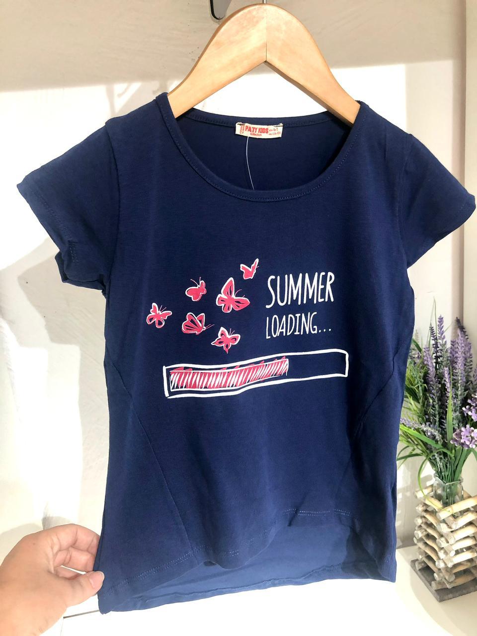 Футболка синяя Summer is loading №3015