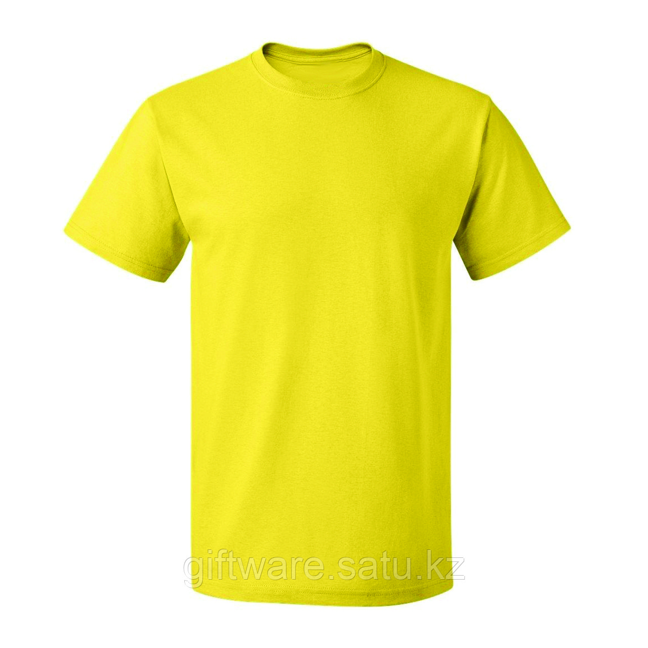 Футболка желтая с О-образным вырезом, 140гр, 100% - фото 1 - id-p89945728