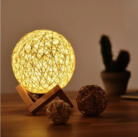 Лампа-ночник Lumen «Клубок нитей» с питанием от сети (Белый / G84) - фото 8 - id-p89948372