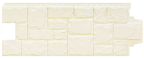Фасадные панели Молочный 1103х417 мм Крупный камень серия Стандарт (моноцвет) Grand Line