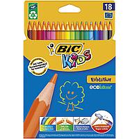 Цветные карандаши 18 шт Bic Kids Evolution Ecolutions