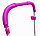 Коляска для кукол складная с металлической рамой h=57 см розовая с узорами, фото 3