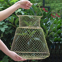 Садок рыболовный металлический каркас складной диаметр 25 см