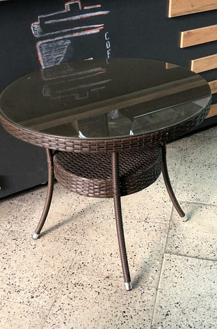 Плетеный стол на металлическом каркасе, фото 2
