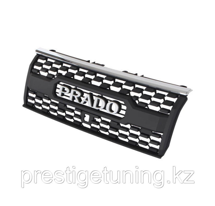 Решетка радиатора с надписью на Land Cruiser Prado 2018-21 - фото 3 - id-p59748048