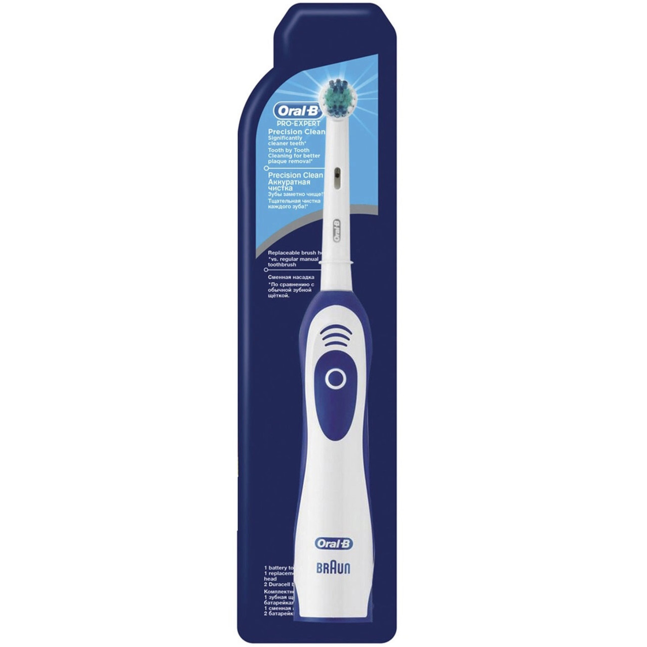 Электрическая зубная щетка на батарейках Oral-B Precision Clean
