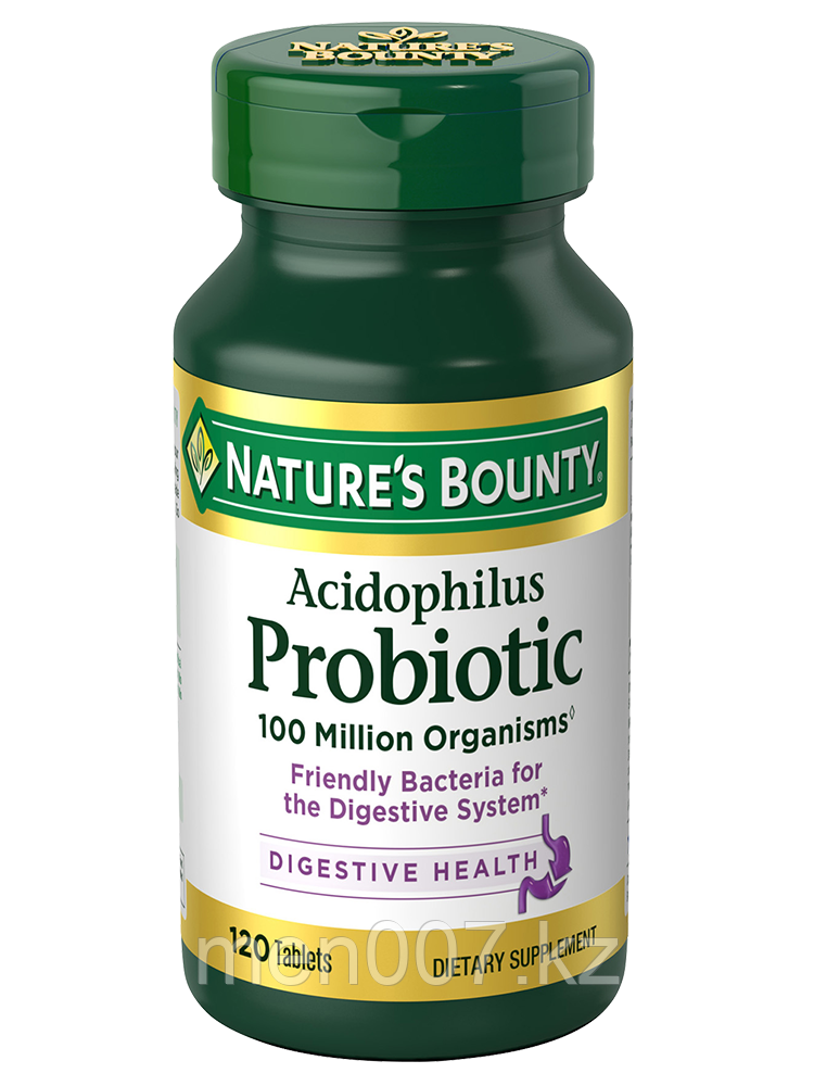 БАД Nature's Bounty, Пробиотик ацидофилус, (120 таблеток)