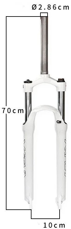 Вилка велосипедная, белая, литая, SUNTOR XCM V3 26". Блокировка. Регулировка отскока.