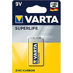 Батарейка VARTA Superlife Zinc-Carbon 9V Крона 6F22