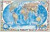 Карта настенная "Мир Политический с флагами"  М1:24 млн  124х80 см