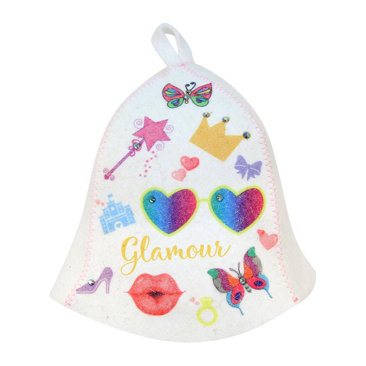 Шапка банная принт "Glamour", войлок