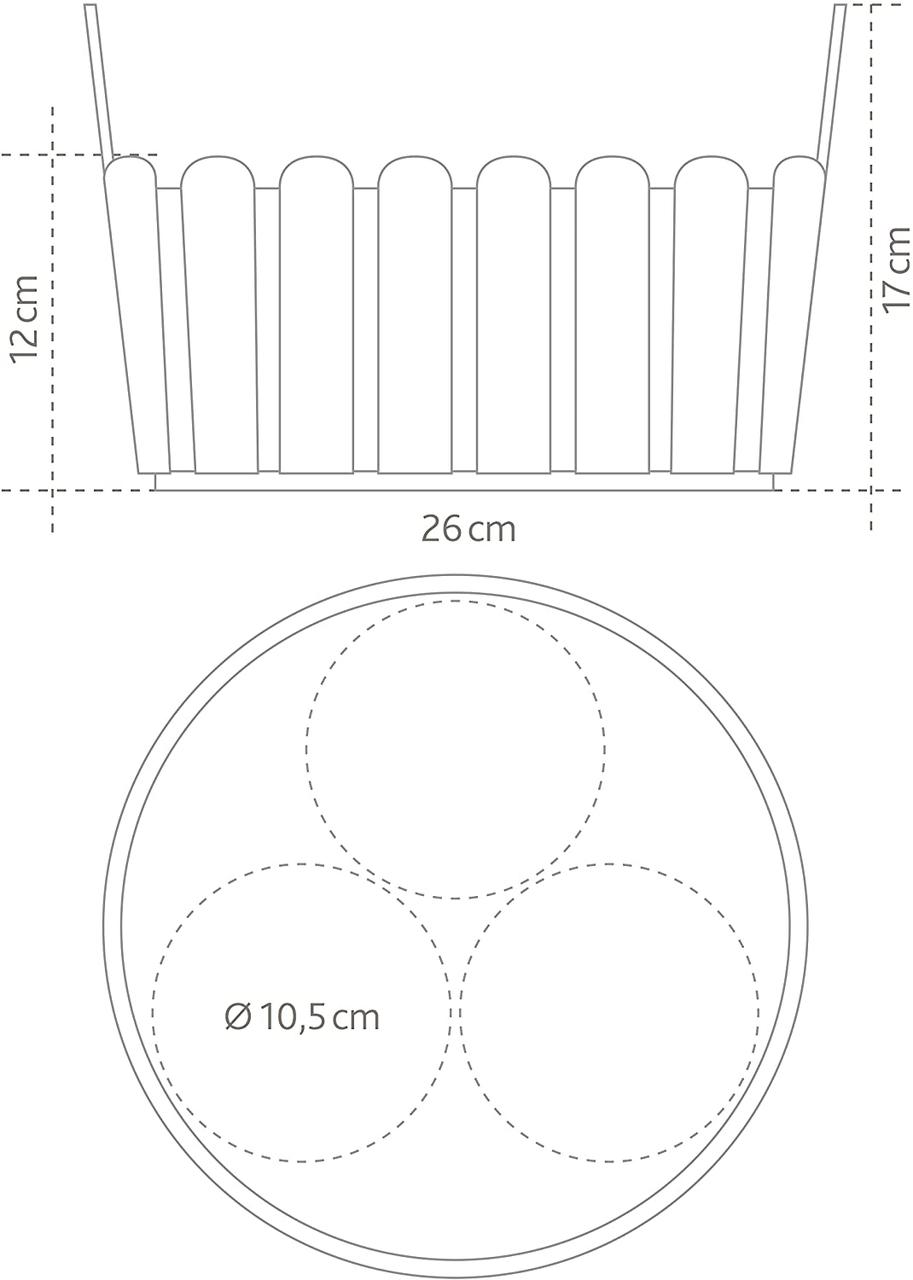 Кашпо круглое 26x25x17см, желтое (Emsa, Германия) - фото 3 - id-p89990416