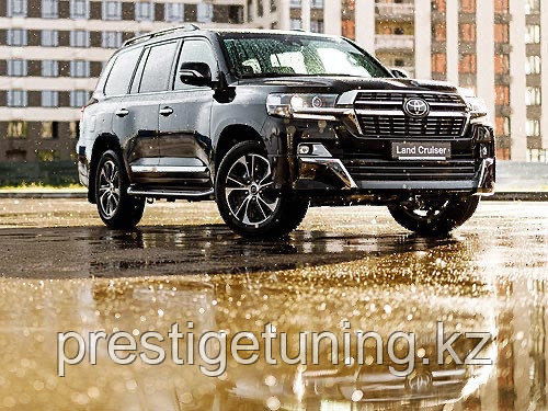 Аэродинамический обвес Executive Lounge на Land Cruiser 200 2016-21 стиль 2021 Черный цвет - фото 2 - id-p89988007