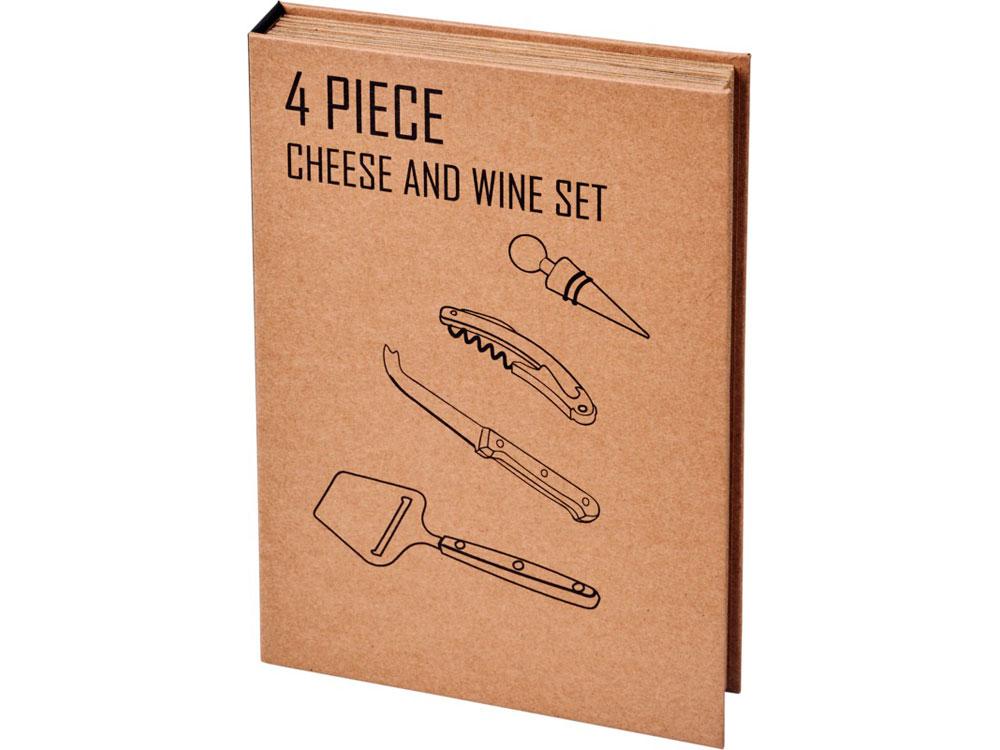Подарочный набор для вина и сыра Reze из 4 предметов, натуральный - фото 5 - id-p89993714