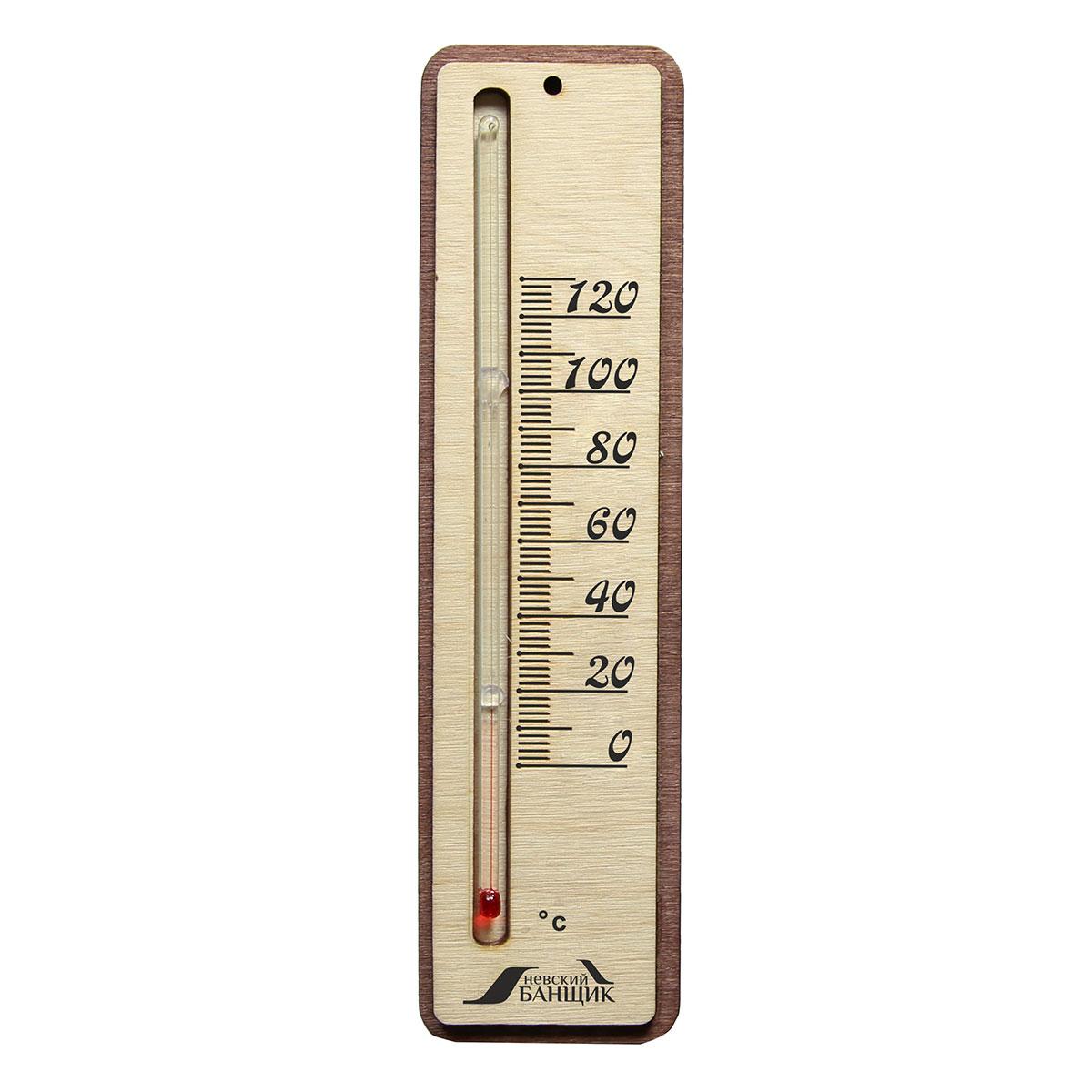 Жидкостный термометр для бани, прямоугольный