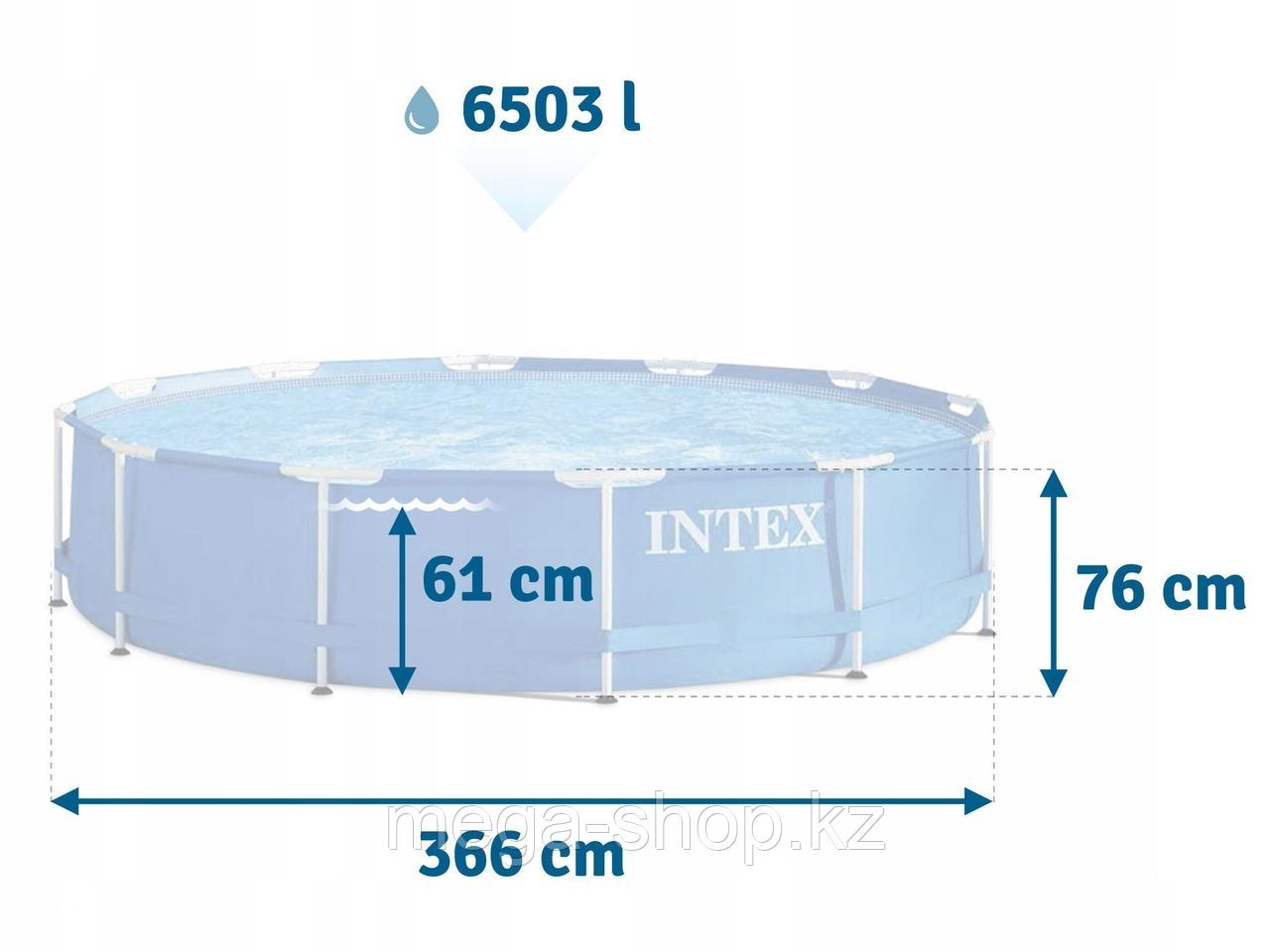 Каркасный бассейн Intex 366 х 76 см с фильтром 28212 - фото 2 - id-p90014597