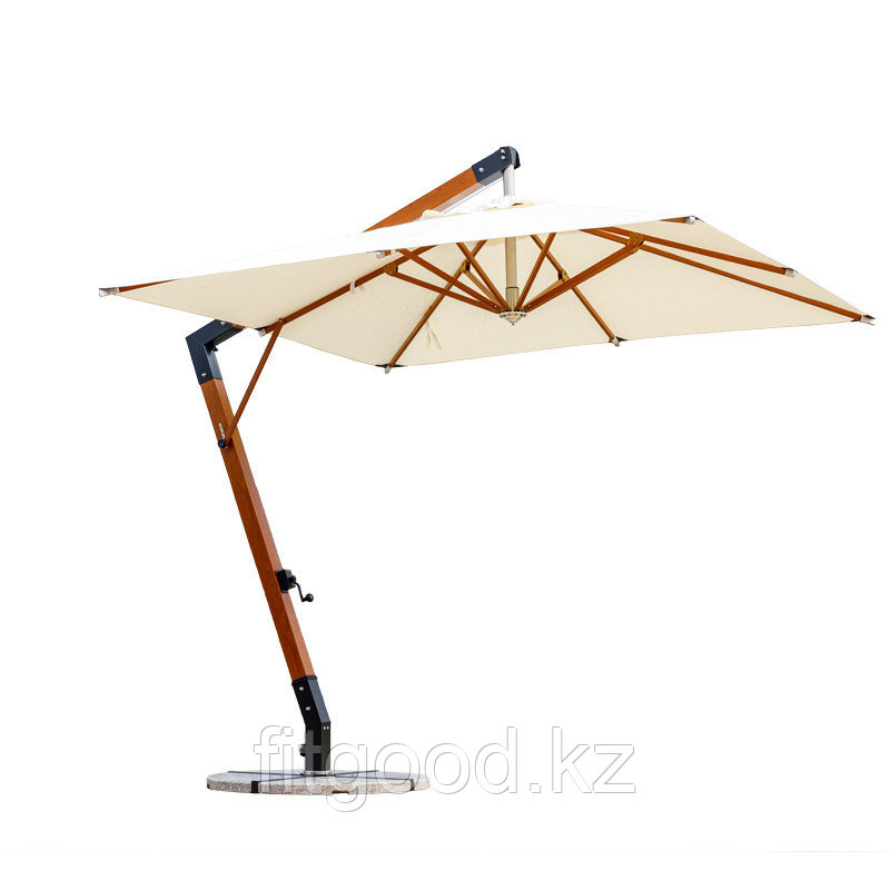 Зонт Wood Lux, 3х3м, квадратный, бежевый