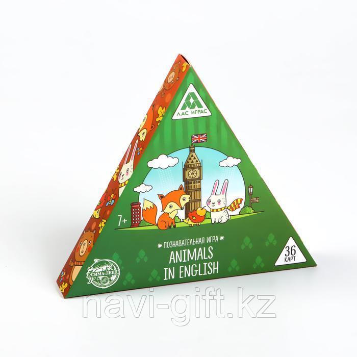 Познавательная игра «Animals in English», 36 карт, 7+ - фото 5 - id-p90022201