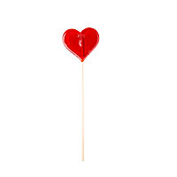 Карамель леденцовая   "Сердце" со вкусом клубники, 76 гр, красный, , 34100