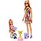 Mattel Barbie Игровой Набор кукла Барби и Челси с питомцами жираф, слон и обезьянка GTM82, фото 3