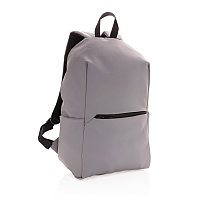 Рюкзак для ноутбука из гладкого полиуретана, 15.6", серый, Длина 31 см., ширина 15 см., высота 45 см.,