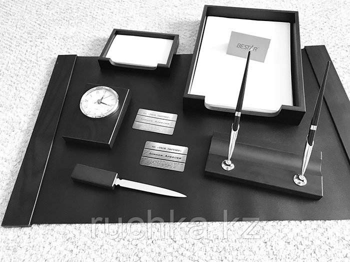 Настольный набор для руководителя Bestar, черный, 6 предметов, серия Office+
