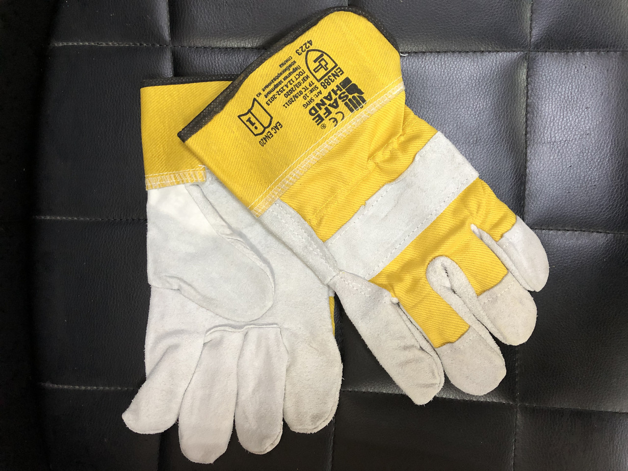 Перчатки комбинированные спилковые SAFE HAND