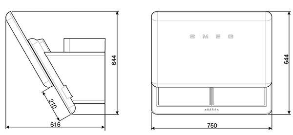 Вытяжка настенная Smeg KFAB75RD - фото 2 - id-p90039921